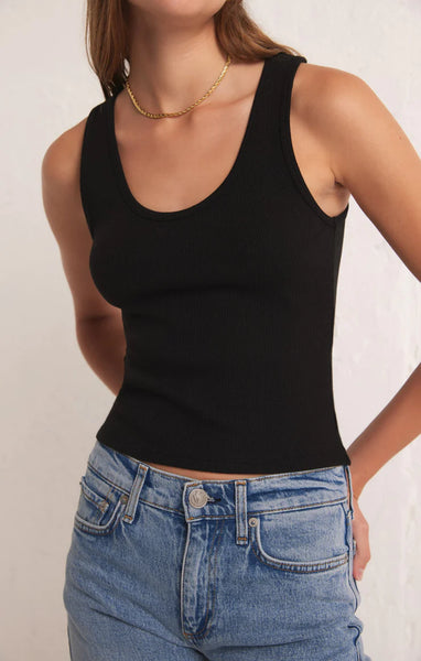 Essy Rib Tank - Black