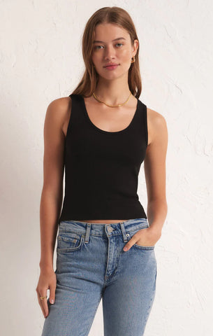 Essy Rib Tank - Black