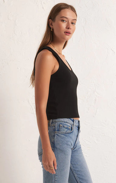 Essy Rib Tank - Black