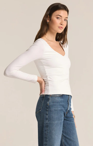 Avala L/S So Smooth Top - White