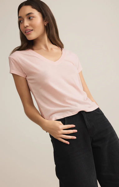 Modern V-Neck Tee - Pink Salt