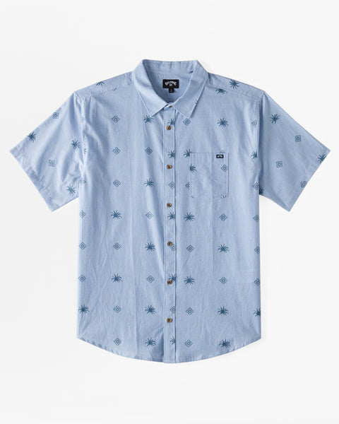 Sundays - Short Sleeve Shirt Woven - Blue Suede
