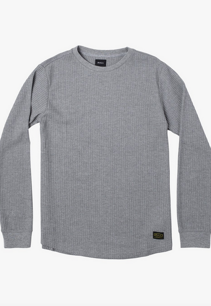 Recession | Day Shift Long Sleeve Thermal Shirt - Grey Noise