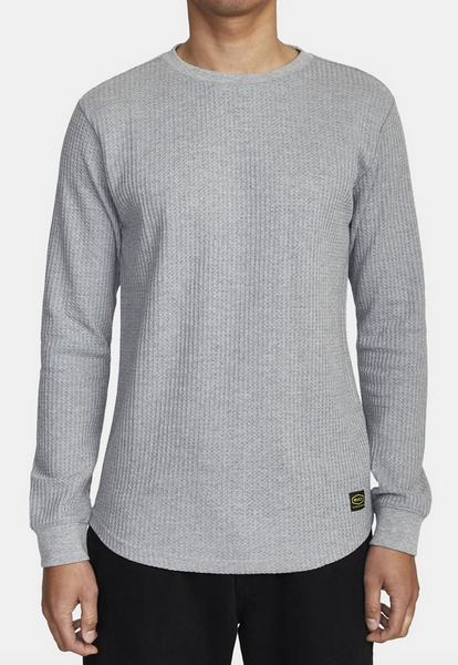 Recession | Day Shift Long Sleeve Thermal Shirt - Grey Noise