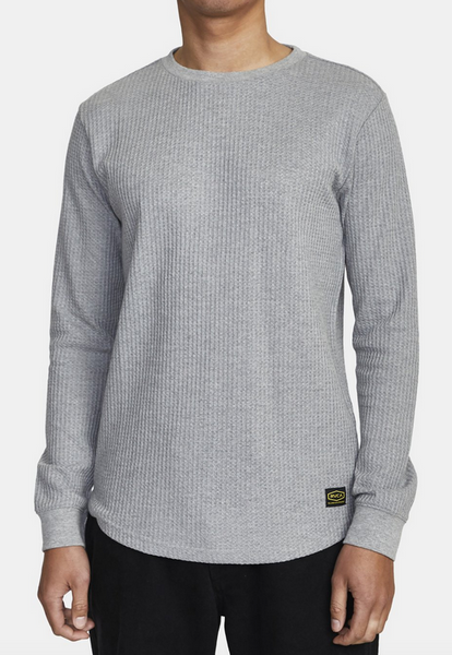 Recession | Day Shift Long Sleeve Thermal Shirt - Grey Noise