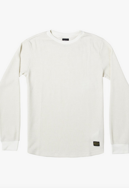 Recession | Day Shift Long Sleeve Thermal Shirt - Antique White