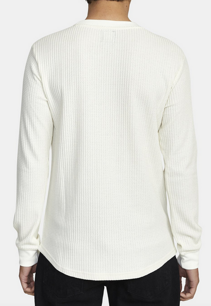 Recession | Day Shift Long Sleeve Thermal Shirt - Antique White