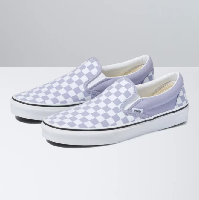 Classic Slip-On - (Checkerboard) Languid Lavender/True White