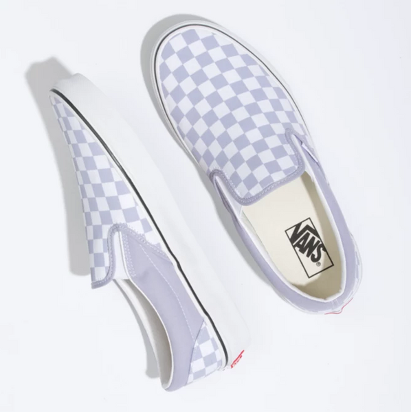 Classic Slip-On - (Checkerboard) Languid Lavender/True White