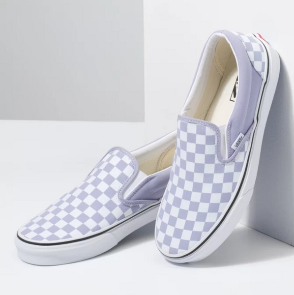 Classic Slip-On - (Checkerboard) Languid Lavender/True White