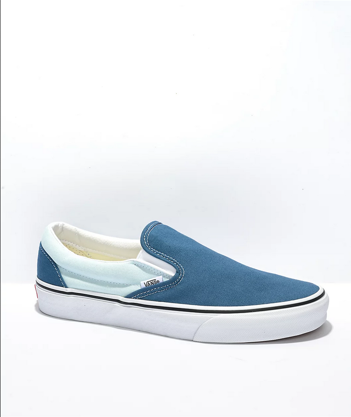Classic Slip-On - (Utility Pop) Navy / Baby Blue