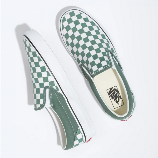 Classic Slip-On - (Checkerboard) Duck Green