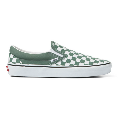 Classic Slip-On - (Checkerboard) Duck Green